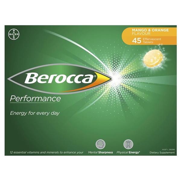 Vitamin tổng hợp Berocca Mango & Orange Effervescent