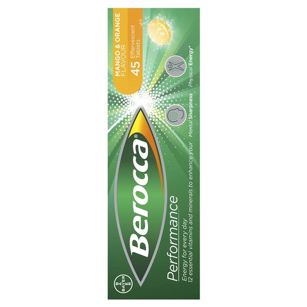Vitamin tổng hợp Berocca Mango & Orange Effervescent