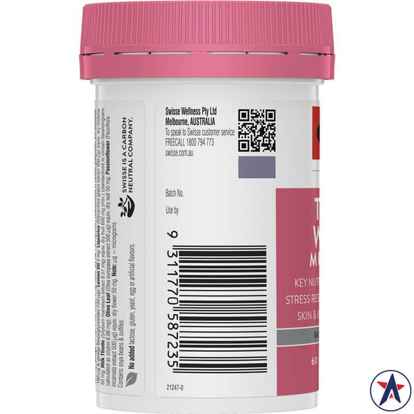 Vitamin tổng hợp Swisse Teenage Women’s Multivitamin 60 viên