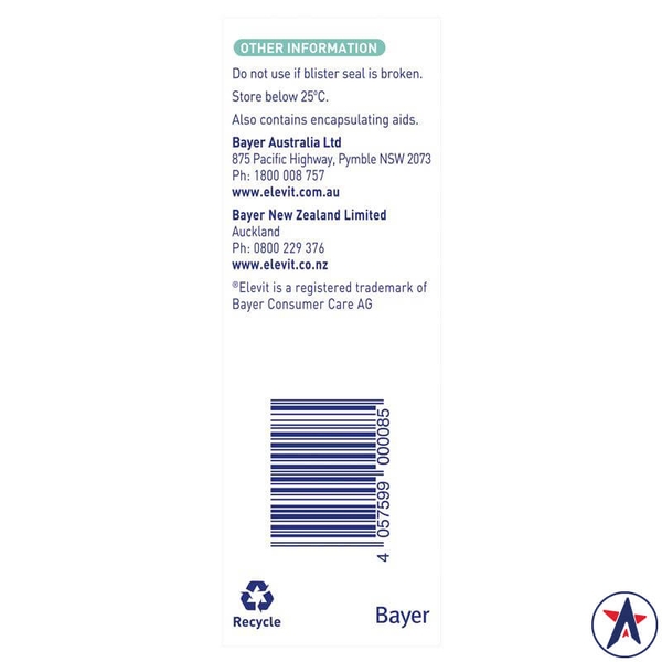 Elevit sau sinh & cho con bú Breastfeeding Multivitamin