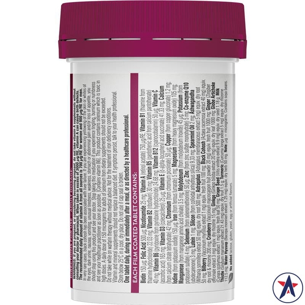 Vitamin tổng hợp cho phụ nữ lớn tuổi Swisse Women's 50+ Multivitamin