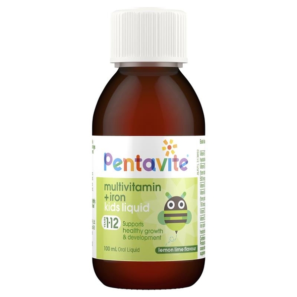 Vitamin tổng hợp cho bé Pentavite Multivitamin + Iron Kids Liquid