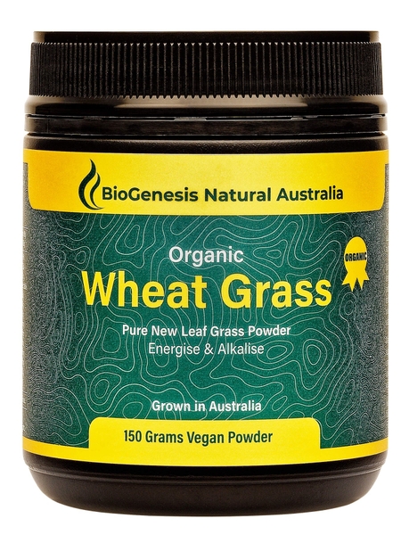 Bột cỏ lúa mì hữu cơ BioGenesis Natural Australia Organic Wheat Grass Powder 150g
