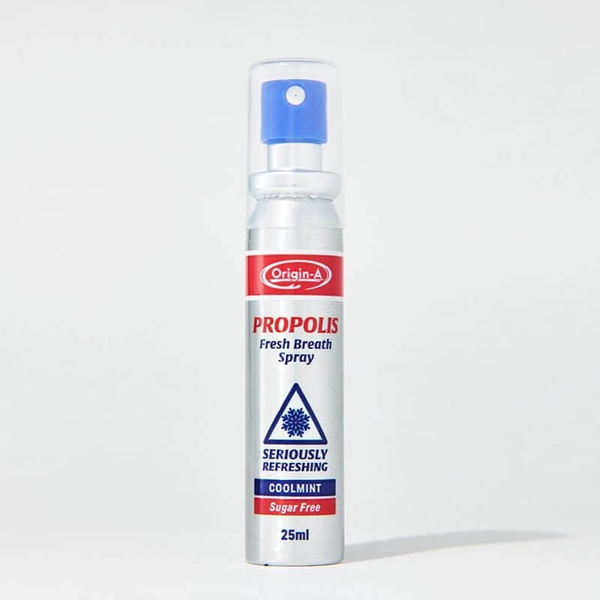 Xịt miệng kháng khuẩn keo ong Origin-A Propolis Fresh Breath Spray 25ml x 3 chai