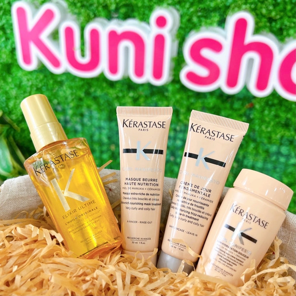 Set gội xả - ủ tóc - dầu dưỡng Kerastase Elixir Ultime