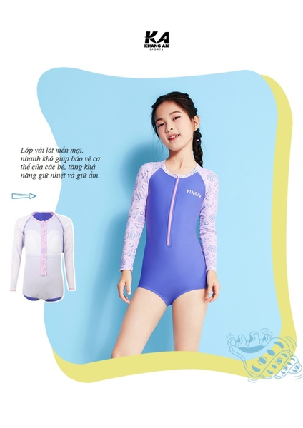 Đồ bơi liền bé gái 20-45kg Yingfa Y0585