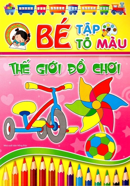 Bé tập tô màu và học tiếng anh theo chủ đề thế giới đồ chơi