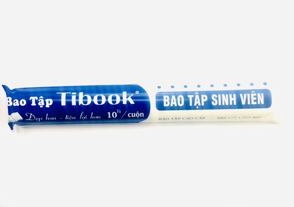 Bìa bao tập kiếng sinh viên dày Tibook dày (10 tờ/cuộn)