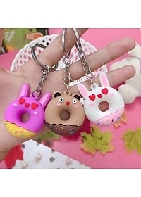 Móc khóa bé gái bánh Donut