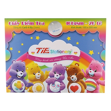 Tệp kiểm tra Tie 4 ô li vuông giấy dày (20 tờ/xấp)