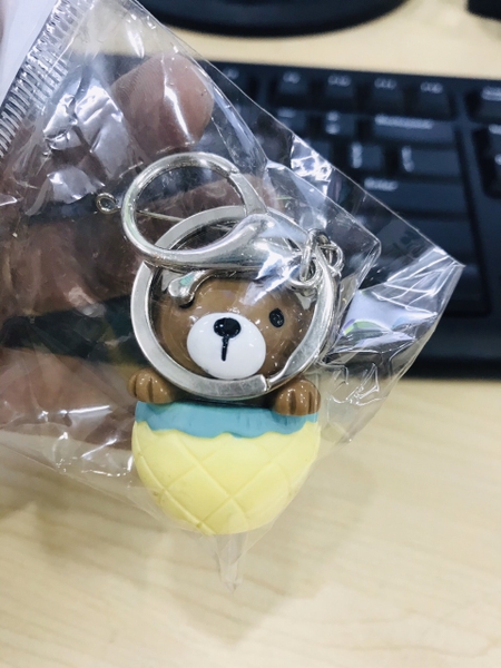 Móc khóa mèo lò xo đèn chớp