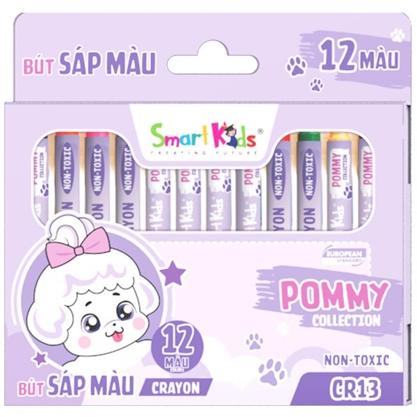 Bút sáp 12 màu Pommy CR13