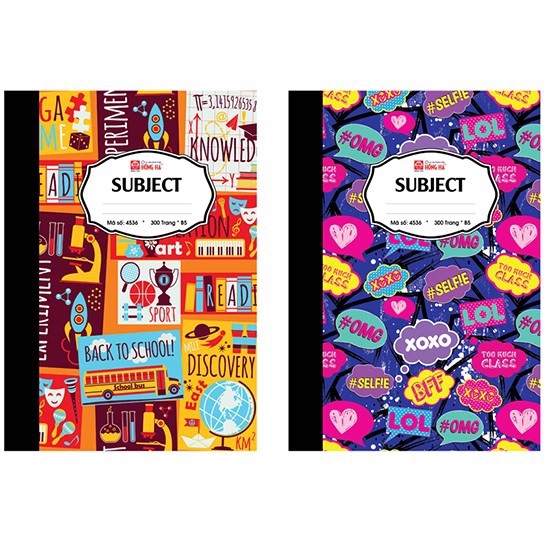 Sổ Subject B5 HH 4536 300tr - ĐL 58gsm