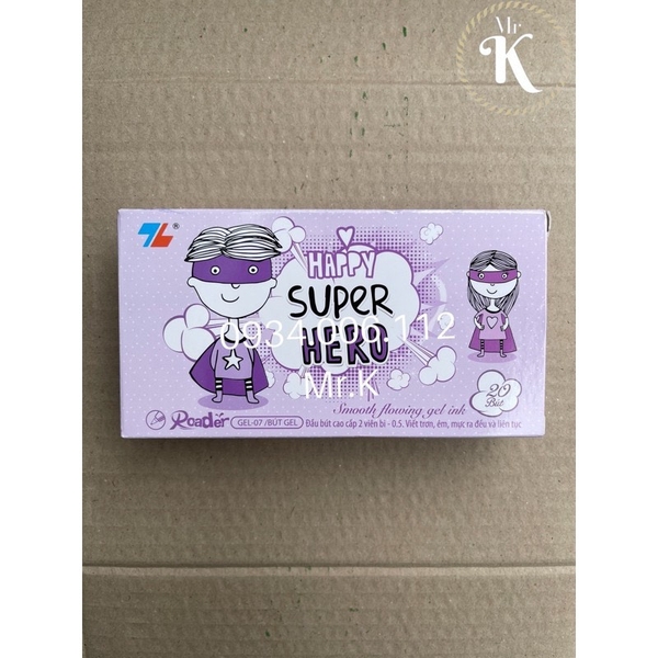Bút Gel 07 Super Hero 0.5mm - Tím
