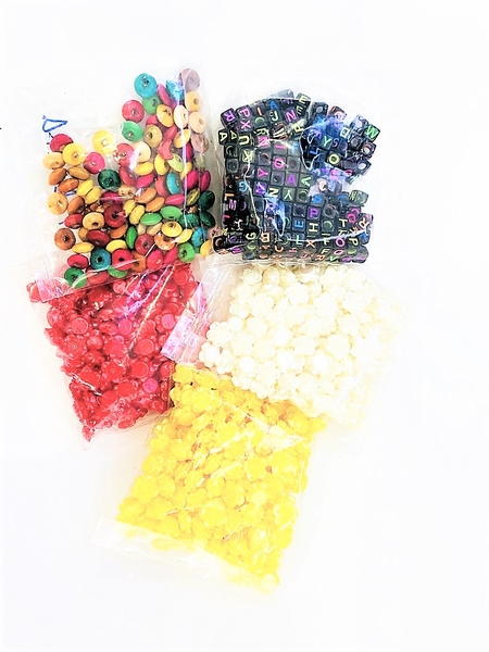 Hạt cườm chữ, hoa, gỗ