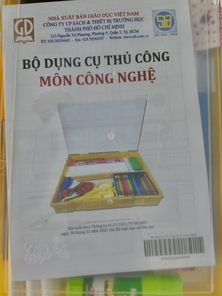Bộ dụng cụ thủ công môn công nghệ
