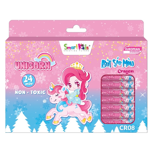 Bút sáp 24 màu Unicorn CR08