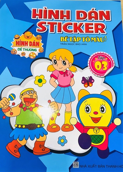 Tập tô màu kèm hình dán Sticker 03