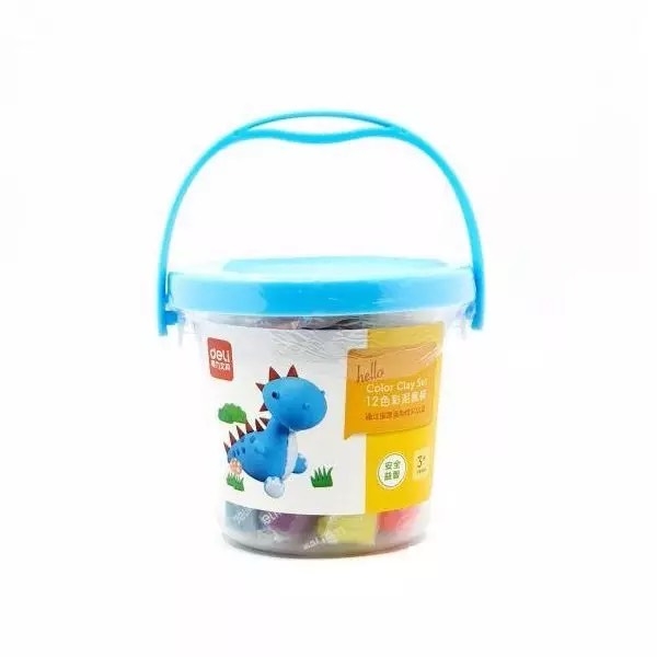 Đất nặn 12 màu + 3 khuôn Deli 7022