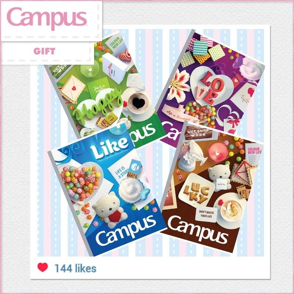 Tập sinh viên Campus BSGIF 4 ô ngang - 120 trang - 62gsm