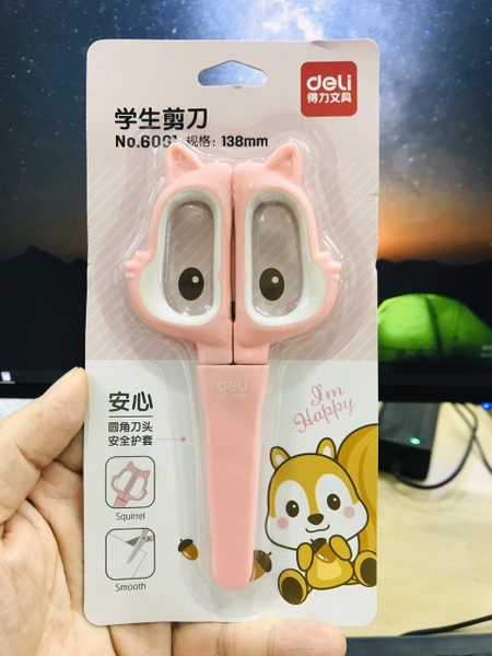 Kéo nhỏ Deli có nắp 6061