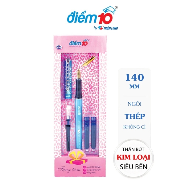 Bút máy luyện chữ đẹp ngòi cao cấp Điểm 10 TP-FTC03 - Tặng kèm 5 ống mực