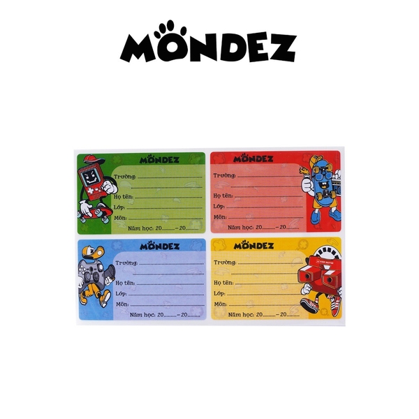 Nhãn vở 4 ô (16 cái) Mondez M90052