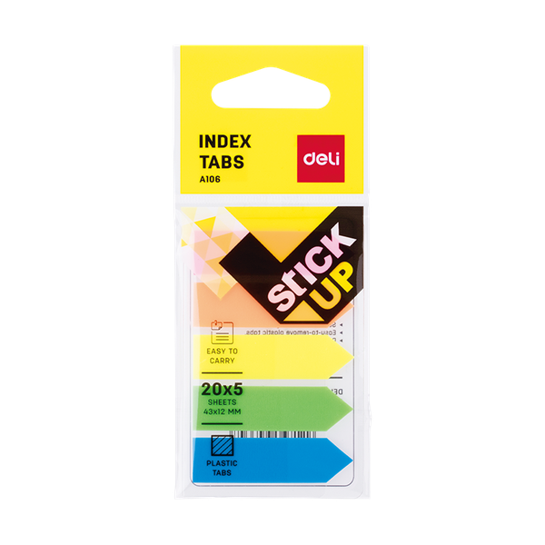 Giấy phân trang 5 màu - túi treo Deli EA10602