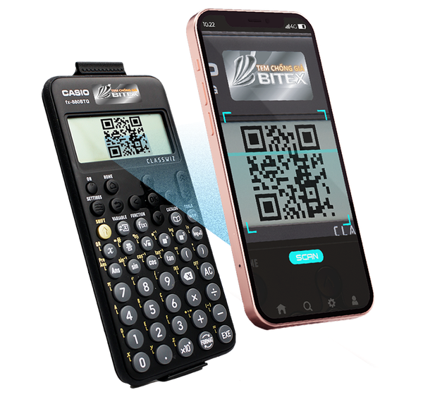 Máy tính Casio FX-880BTG màu xám