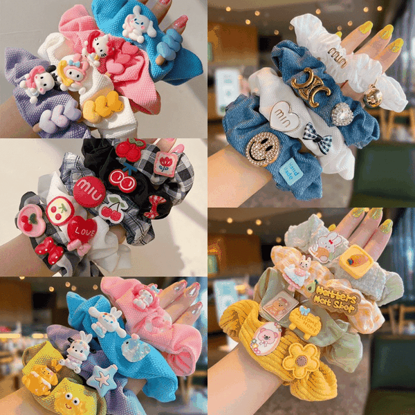 Thun cột tóc bông charm (2c/b)