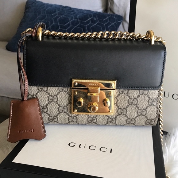 gucci padlock small gg supreme canvas shoulder bag