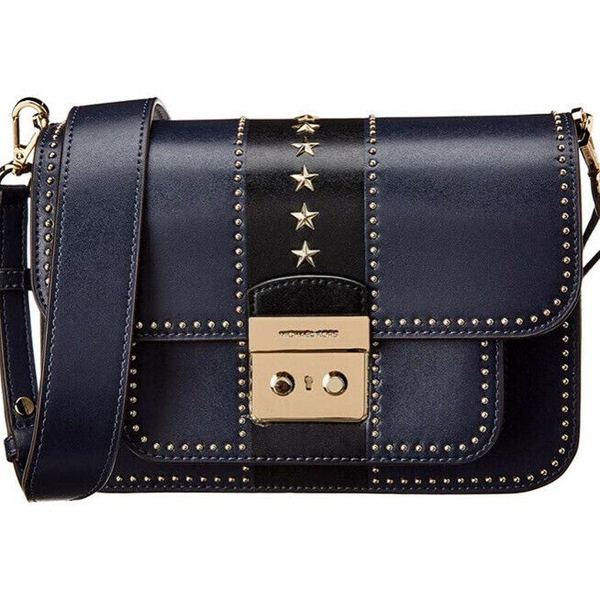 sloan editor star studded leather shoulder bag