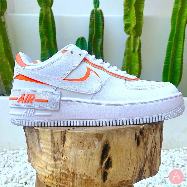 [CI0919-103] W NIKE AIR FORCE 1 SHADOW WHITE TOTAL ORANGE