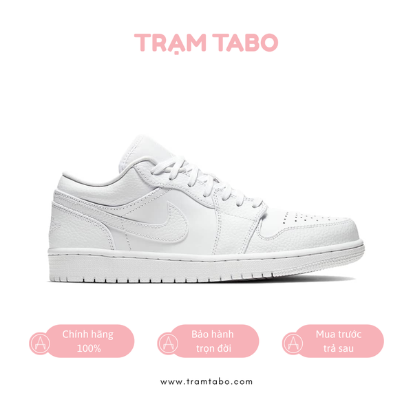 [553560-130] K AIR JORDAN 1 LOW ALL WHITE