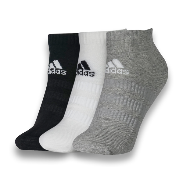 [DZ9383] ADIDAS SOCKS CUSH LOW 3PP 'BLACK/GREY/WHITE'