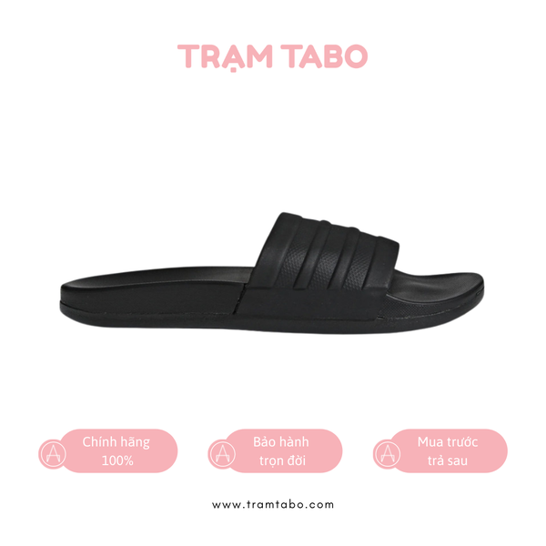 [BB1095] W ADIDAS ADILETTE CLOUDFOAM ALL BLACK