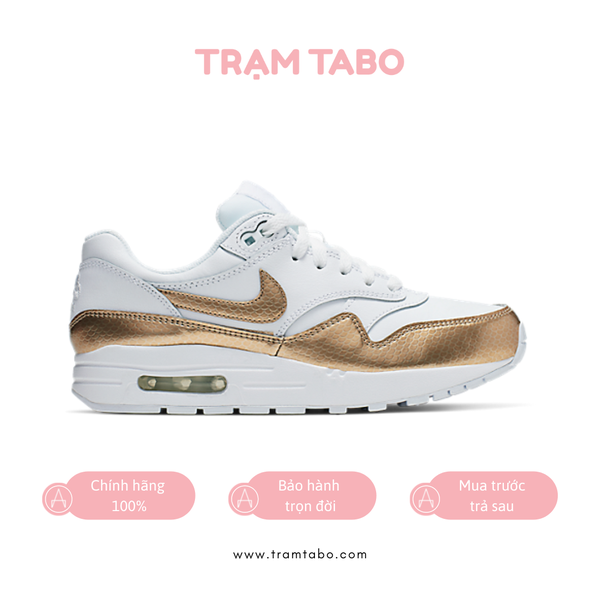 [BV0033-100] K NIKE AIR MAX 1 WHITE GOLD SKIN SNAKE