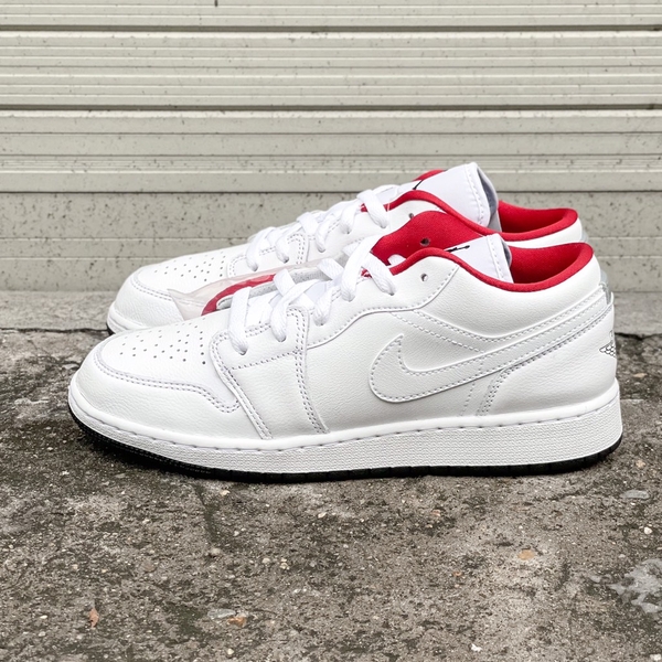 [553560-164] K AIR JORDAN 1 LOW 'WHITE/RED'