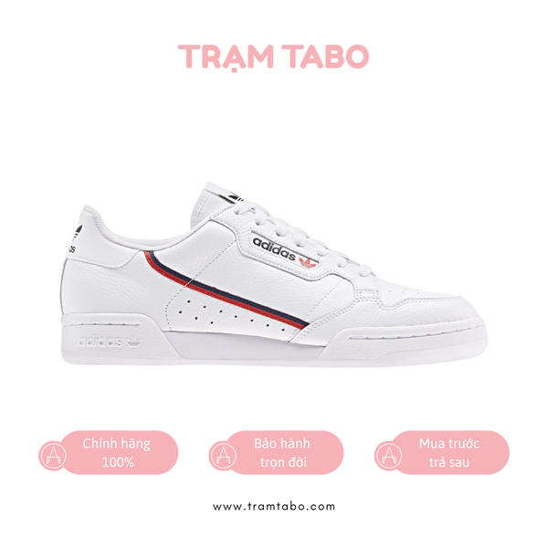 [G27706] M ADIDAS ORIGINALS CONTINENTAL 80S TRAINERS WHITE RED BLACK