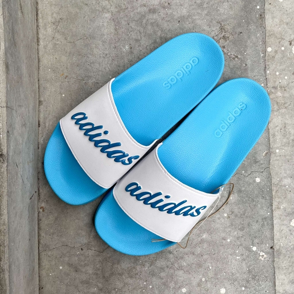 [GZ5927] W ADIDAS ADILETTE SHOWER SLIDES CLOUD WHITE/BLUE RUSH MET/SKY RUSH