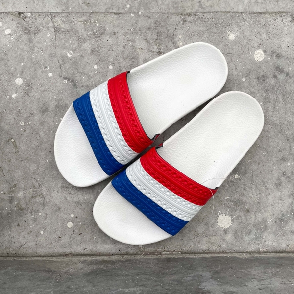 [G55375] M ADIDAS ADILETTE SLIDE RED WHITE BLUE