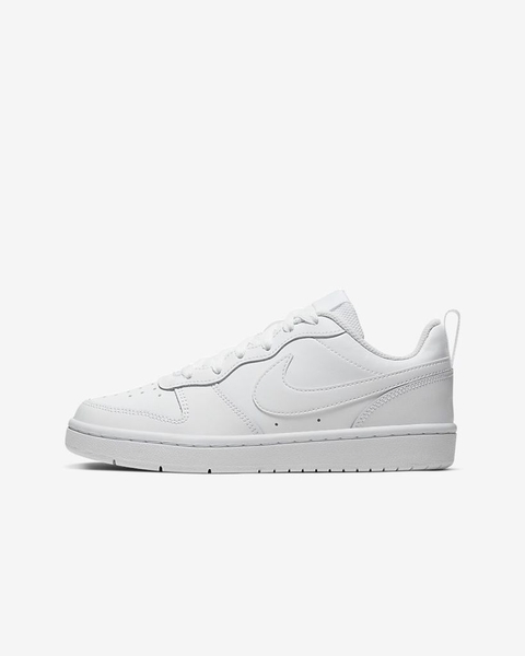 [BQ5448-100] K NIKE COURT BOROUGH LOW 2 GS 'TRIPLE WHITE/WHITE'