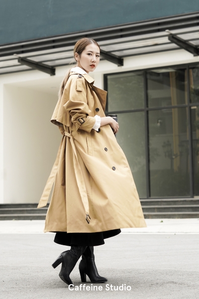 Long Trench Coat - Camel