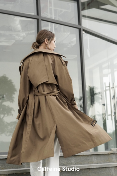 Long Trench Coat - Brown