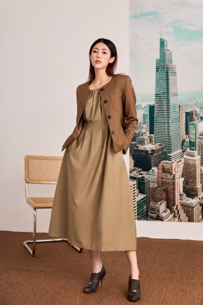 Tia Coat - Brown