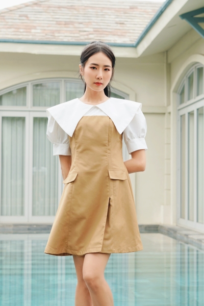 Sailor dress - Camel