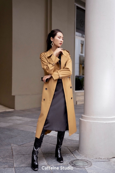 Long Trench Coat - Camel