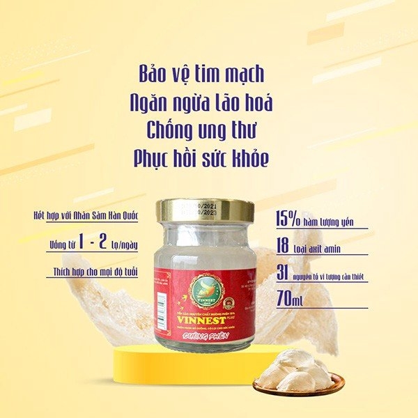 Một số công dụng tiêu biểu thường thấy ở Yến sào VINNEST PLUS