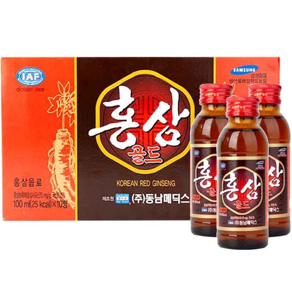 Hồng Sâm Nước Hàn Quốc Korean Red Ginseng (10 Chai/Hộp)