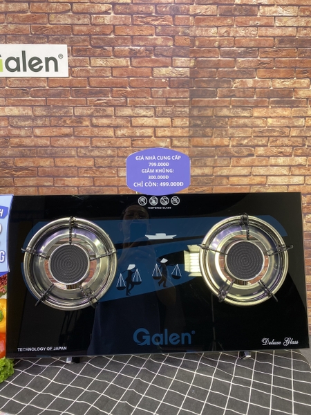 Bếp ga đôi mặt kính cường lực Galen G023